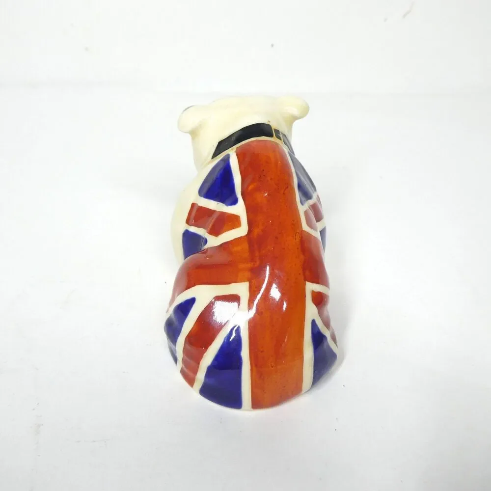 British Flag Union Jack Bulldog Figurine Royal Doulton Vintage 2.25